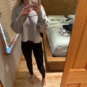 off the shoulder waffle shirt